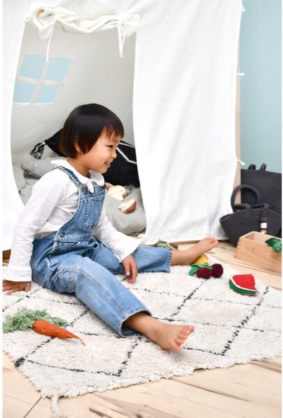 Krem periv/ručno rađen pamučan tepih 70x100 cm Mini Bereber – Lorena Canals
