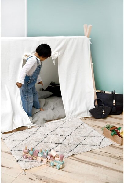 Krem periv/ručno rađen pamučan tepih 70x100 cm Mini Bereber – Lorena Canals