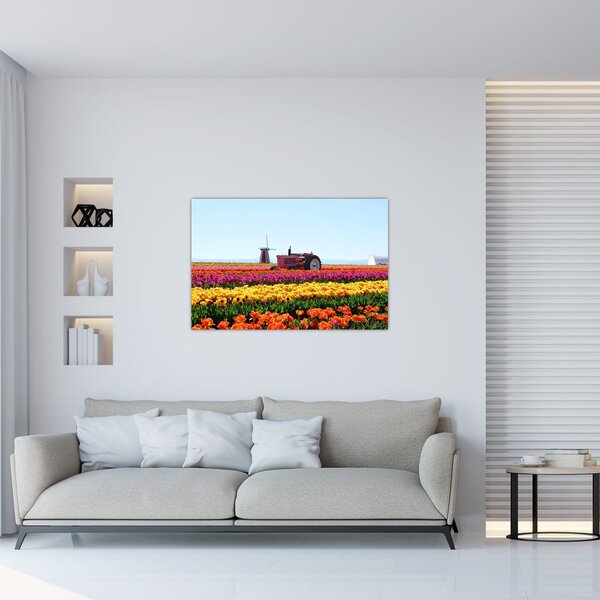 Slika farme tulipana (90x60 cm)