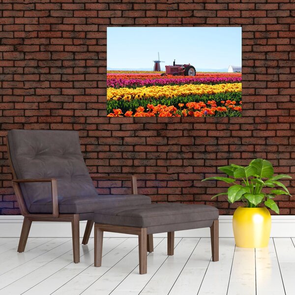 Slika farme tulipana (90x60 cm)