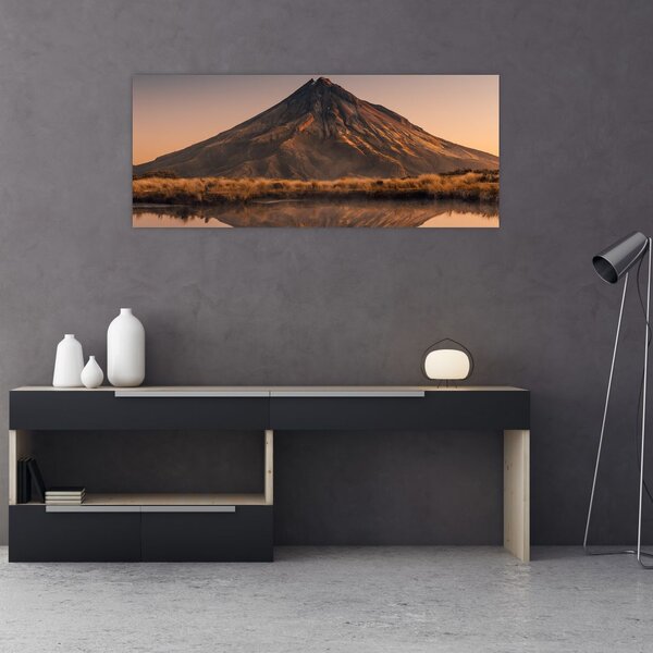 Slika odsjaj planine Taranaki, Novi Zeland (120x50 cm)