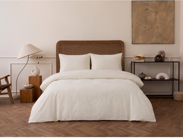 Bež posteljina za bračni krevet/za produženi krevet od pamučnog satena 240x220 cm Elegant – Mijolnir