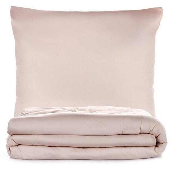 Bež posteljina za bračni krevet/za produženi krevet od pamučnog satena 240x220 cm Elegant – Mijolnir