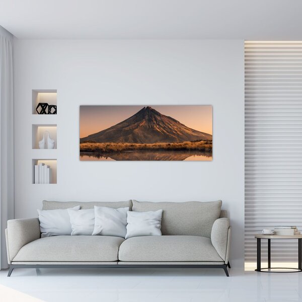 Slika odsjaj planine Taranaki, Novi Zeland (120x50 cm)