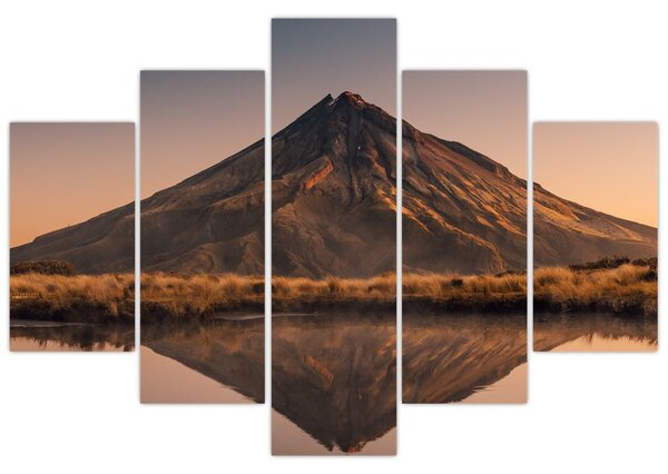 Slika odsjaj planine Taranaki, Novi Zeland (150x105 cm)