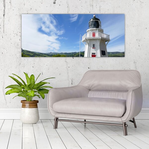 Slika svjetionika Akaroa, Novi Zeland (120x50 cm)