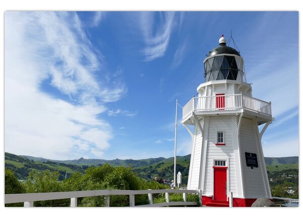 Slika svjetionika Akaroa, Novi Zeland (90x60 cm)