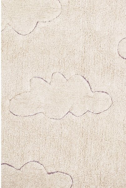 Krem periv/ručno rađen pamučan dječji tepih 90x130 cm Clouds – Lorena Canals