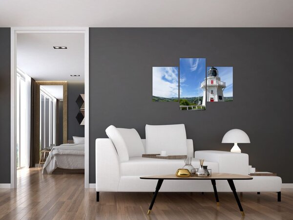 Slika svjetionika Akaroa, Novi Zeland (90x60 cm)