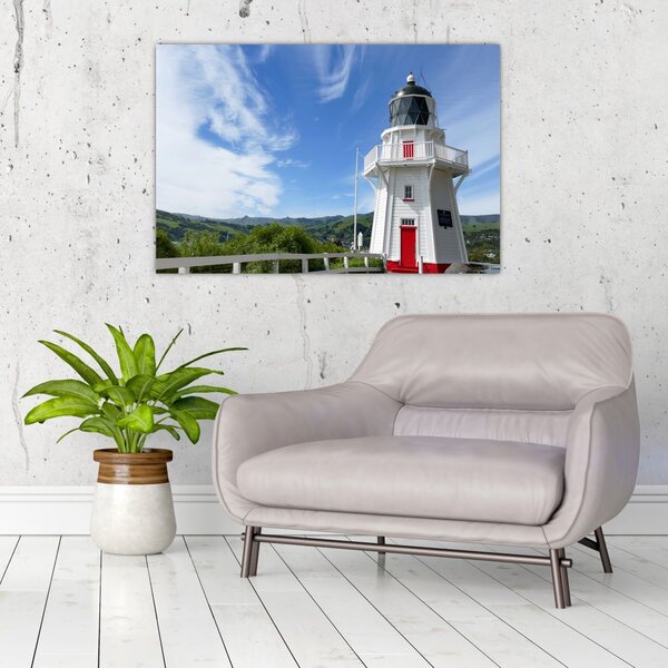 Slika svjetionika Akaroa, Novi Zeland (90x60 cm)