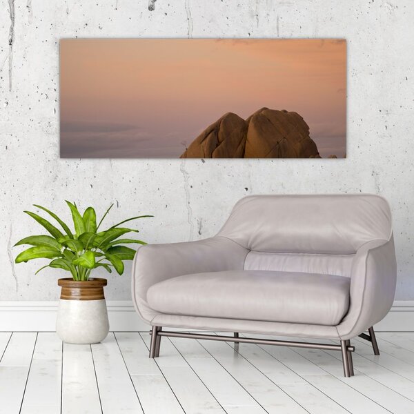 Slika zalaska sunca u stijenama (120x50 cm)