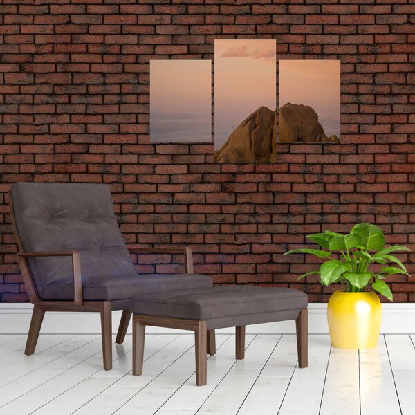 Slika zalaska sunca u stijenama (90x60 cm)