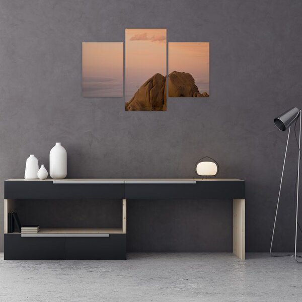 Slika zalaska sunca u stijenama (90x60 cm)