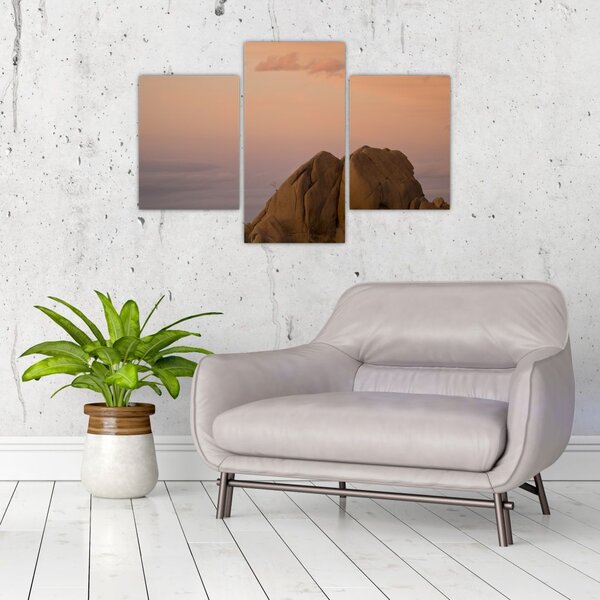 Slika zalaska sunca u stijenama (90x60 cm)