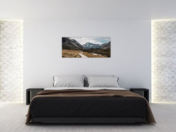 Slika - Šetnica u dolini planine Mt. Cook (120x50 cm)