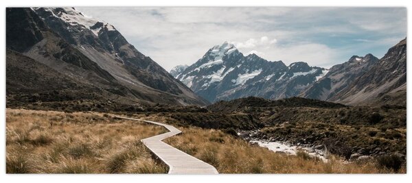 Slika - Šetnica u dolini planine Mt. Cook (120x50 cm)