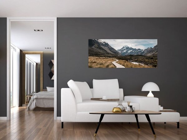 Slika - Šetnica u dolini planine Mt. Cook (120x50 cm)