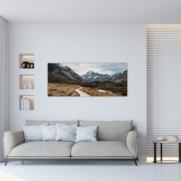 Slika - Šetnica u dolini planine Mt. Cook (120x50 cm)