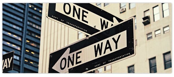 Slika - New York ONE WAY (120x50 cm)