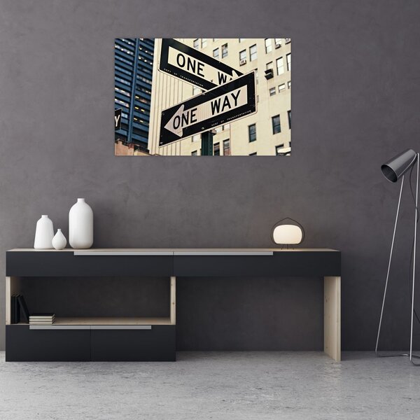 Slika - New York ONE WAY (90x60 cm)