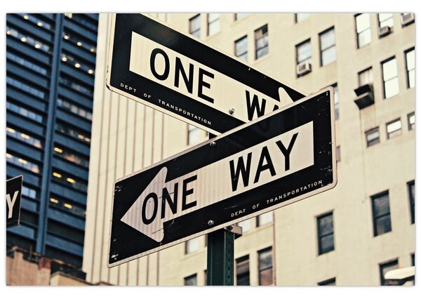Slika - New York ONE WAY (90x60 cm)