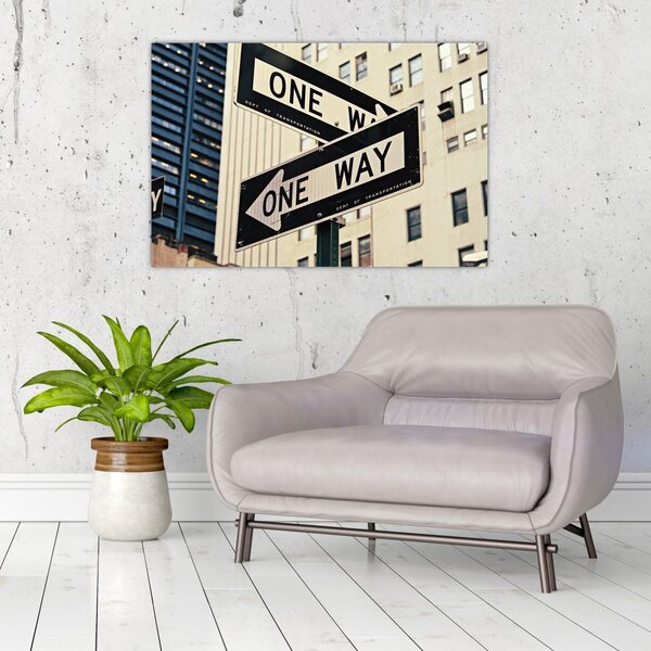 Slika - New York ONE WAY (90x60 cm)