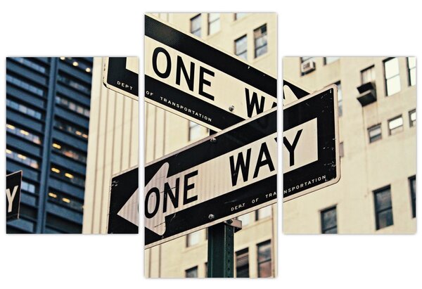 Slika - New York ONE WAY (90x60 cm)