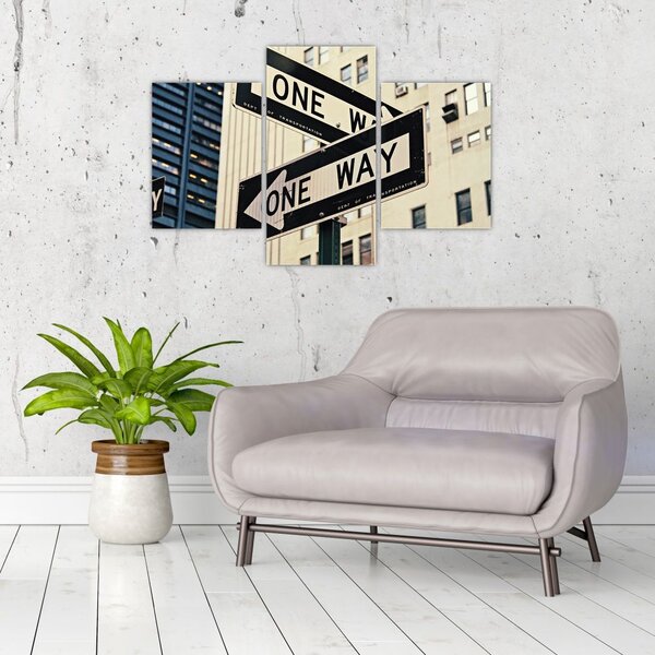 Slika - New York ONE WAY (90x60 cm)