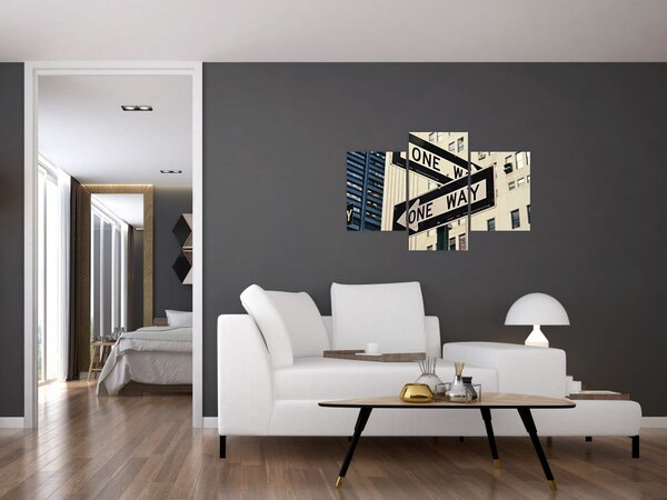 Slika - New York ONE WAY (90x60 cm)