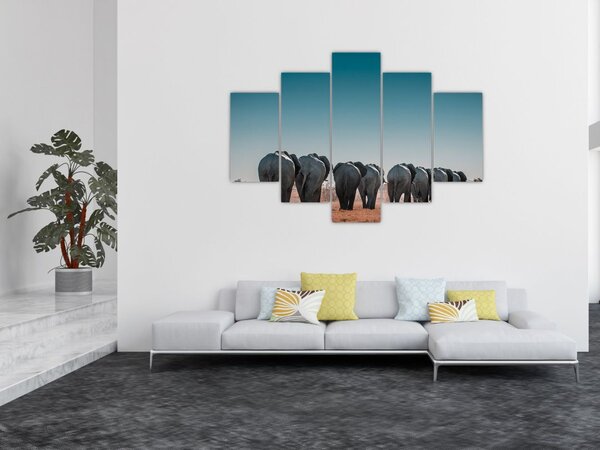 Slika - Odlazak slonova (150x105 cm)