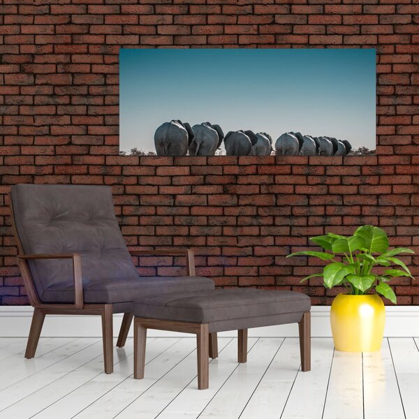 Slika - Odlazak slonova (120x50 cm)