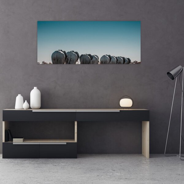 Slika - Odlazak slonova (120x50 cm)