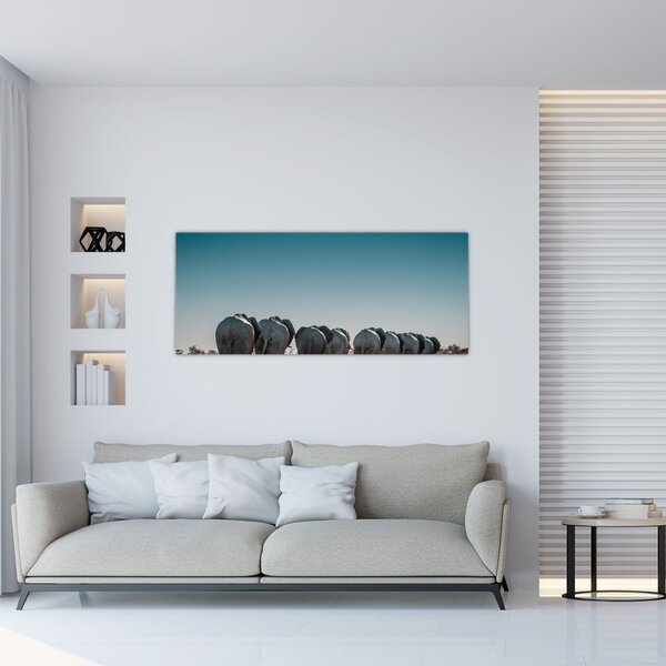 Slika - Odlazak slonova (120x50 cm)