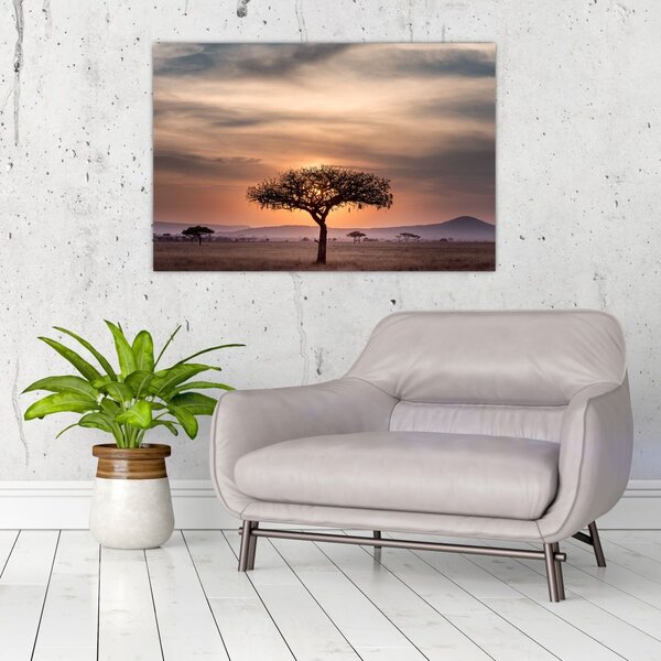 Slika zalaska sunca u Tanzaniji (90x60 cm)