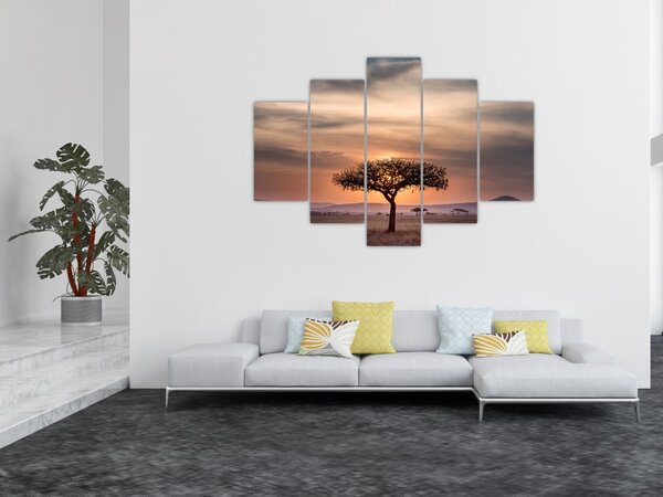Slika zalaska sunca u Tanzaniji (150x105 cm)