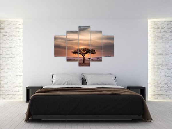 Slika zalaska sunca u Tanzaniji (150x105 cm)