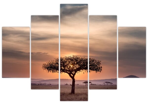 Slika zalaska sunca u Tanzaniji (150x105 cm)