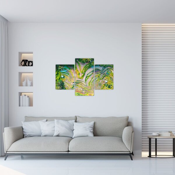 Slika rižinih polja iz ptičje perspektive (90x60 cm)