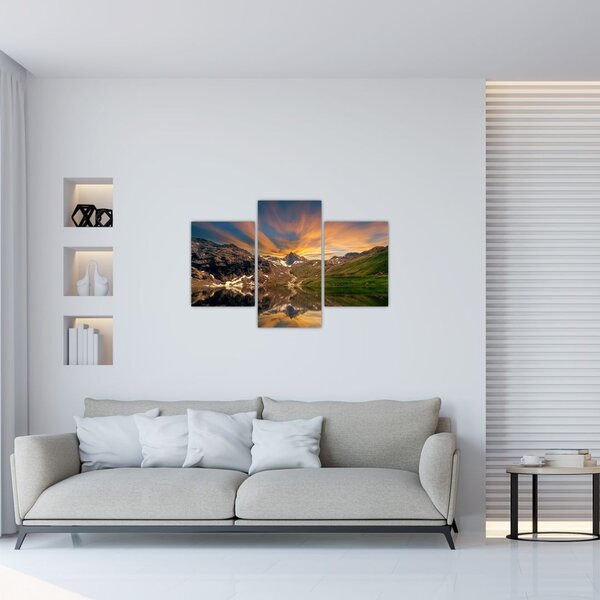 Slika - Odsjaj u planinskom jezeru (90x60 cm)
