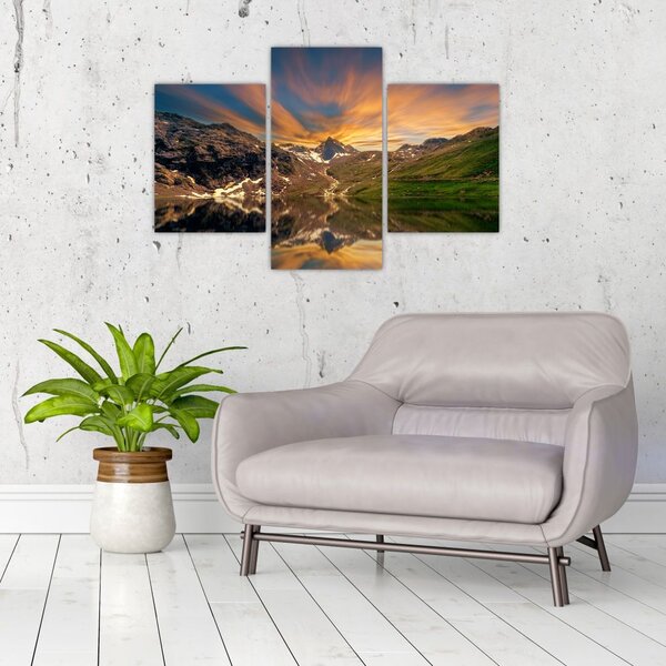 Slika - Odsjaj u planinskom jezeru (90x60 cm)
