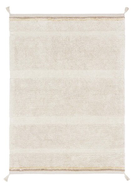 Krem periv/ručno rađen pamučan tepih 140x200 cm Bloom Natural – Lorena Canals