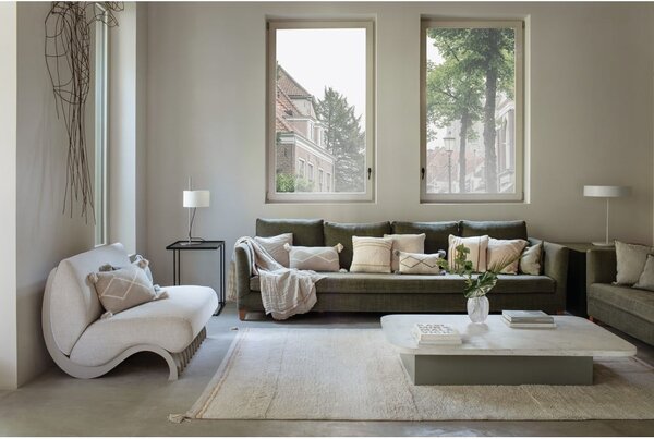 Krem periv/ručno rađen pamučan tepih 170x240 cm Bloom Natural – Lorena Canals