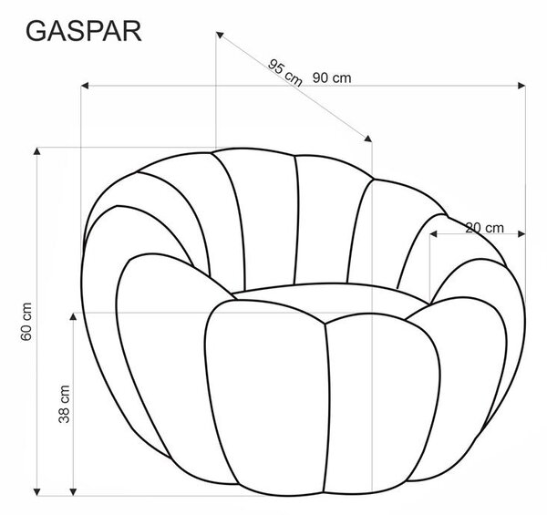 Fotelja Gasparo (krem)