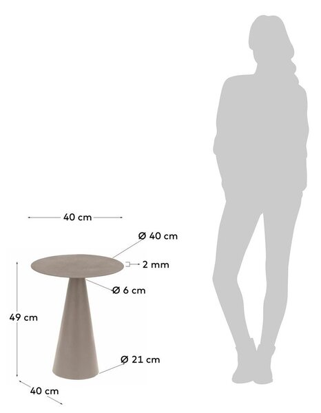 Metalni okrugao pomoćni stol ø 40 cm Shirel – Kave Home