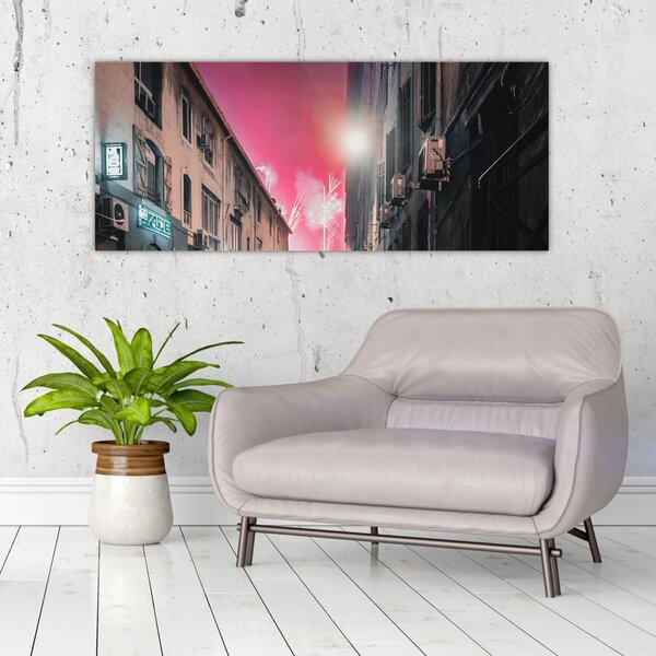 Slika vatrometa u Marseilleu (120x50 cm)