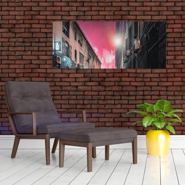 Slika vatrometa u Marseilleu (120x50 cm)
