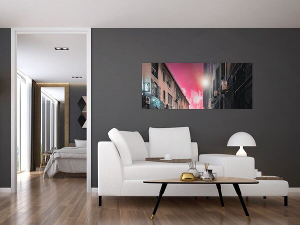 Slika vatrometa u Marseilleu (120x50 cm)