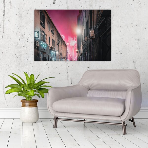 Slika vatrometa u Marseilleu (90x60 cm)