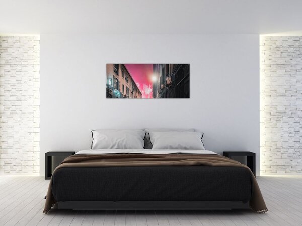Slika vatrometa u Marseilleu (120x50 cm)