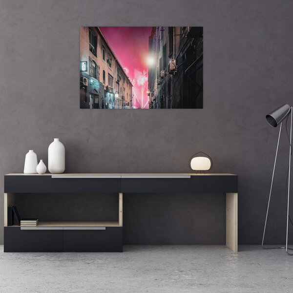 Slika vatrometa u Marseilleu (90x60 cm)